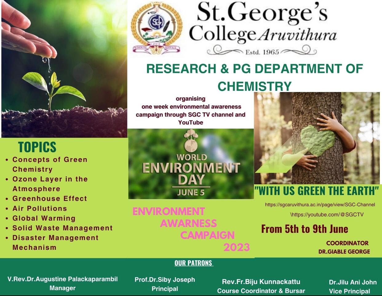 Environmental Awareness Week - Dept of Chemistry